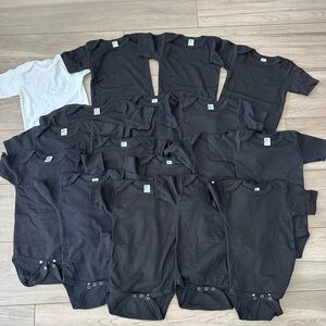 Black and white toddler One Piece Set onesie bundle